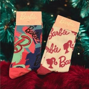 Barbie crew socks "Set of 2" (new ) woman's